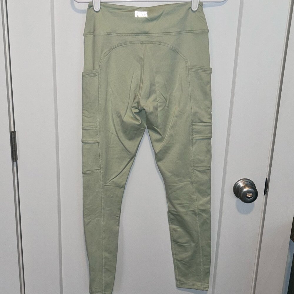 Victoria Secret Pink High Waist Cargo Leggings, Mint Green, Small - Picture 2 of 5
